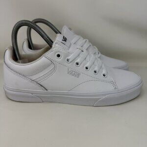 Vans Seldan Leather Skate Shoes White Women’s Size 8